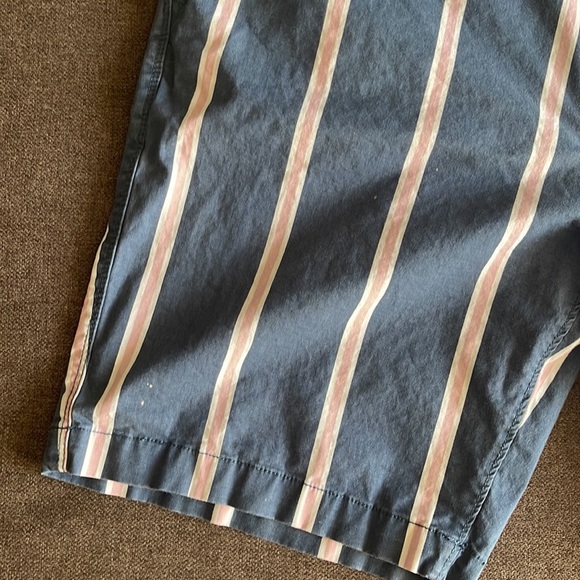 Free Planet Men's 8” Inseam Size 32 Striped Blue & Pink Shorts - Picture 4 of 5